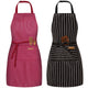 BeLuyi 2 Pack Adjustable Bib Apron with 2 Pockets Chef Cooking Kitchen Restaurant Aprons for Women Men