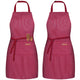 BeLuyi 2 Pack Adjustable Bib Apron with 2 Pockets Chef Cooking Kitchen Restaurant Aprons for Women Men