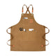 OUNLEN Chef Apron for Men Women Canvas Aprons with 3 Pockets Cross Back Resistant Work Apron for Cooking Grilling Baking BBQ Barber Kitchen