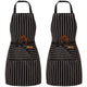 BeLuyi 2 Pack Adjustable Bib Apron with 2 Pockets Chef Cooking Kitchen Restaurant Aprons for Women Men