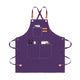 OUNLEN Chef Apron for Men Women Canvas Aprons with 3 Pockets Cross Back Resistant Work Apron for Cooking Grilling Baking BBQ Barber Kitchen