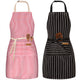 BeLuyi 2 Pack Adjustable Bib Apron with 2 Pockets Chef Cooking Kitchen Restaurant Aprons for Women Men