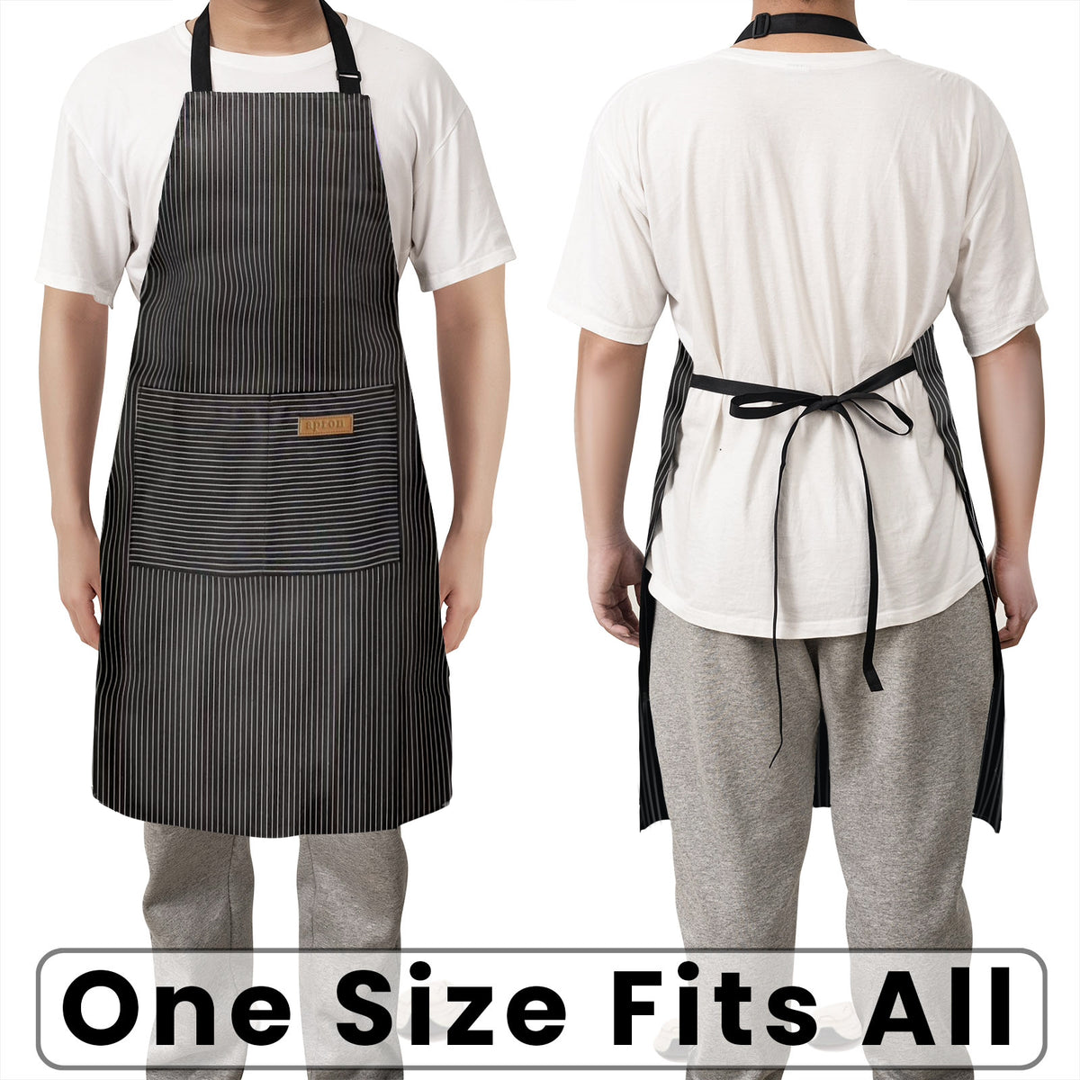 BeLuyi 2 Pack Adjustable Bib Apron with 2 Pockets Chef Cooking Kitchen Restaurant Aprons for Women Men