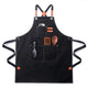 Chef Apron for Men Women with Pockets,Cross Back Cotton Canvas Plus Size Apron for Cooking BBQ Baking Gardening
