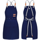 BeLuyi chef apron bib tool apron for man woman cross back straps with 4 pockets for kitchen cooking gardening baking working