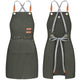 BeLuyi chef apron bib tool apron for man woman cross back straps with 4 pockets for kitchen cooking gardening baking working