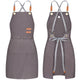 BeLuyi chef apron bib tool apron for man woman cross back straps with 4 pockets for kitchen cooking gardening baking working